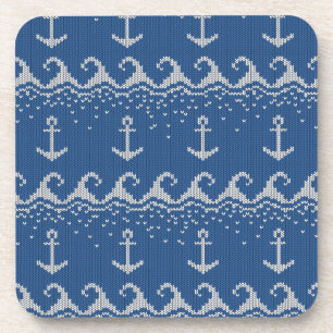 Nautical Knit Pattern Onderzetter