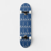 Nautical Knit Pattern Persoonlijk Skateboard (Voorkant)