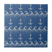 Nautical Knit Pattern Tegeltje (Voorkant)