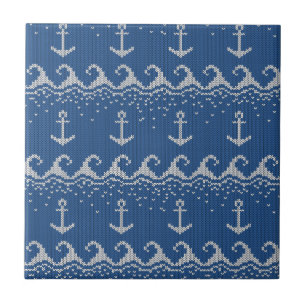 Nautical Knit Pattern Tegeltje
