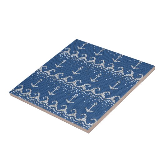 Nautical Knit Pattern Tegeltje (Zijkant)