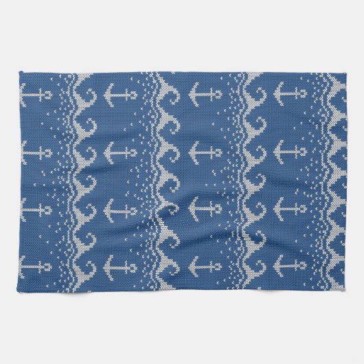 Nautical Knit Pattern Theedoek (Horizontaal)