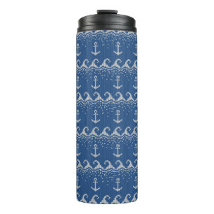 Nautical Knit Pattern Thermosbeker