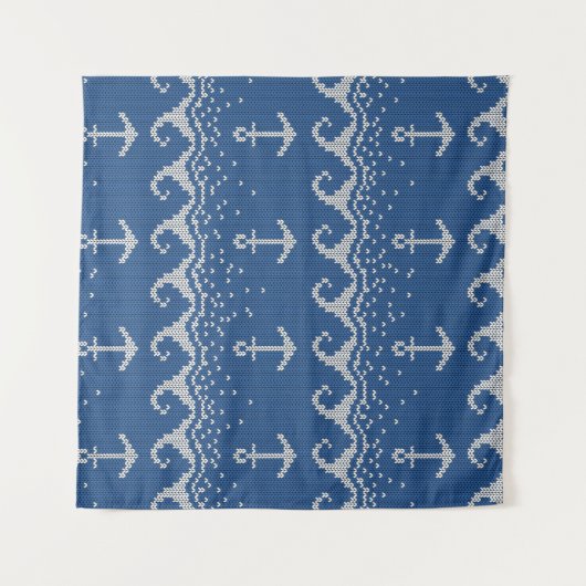 Nautical Knit Pattern Wandkleed (Voorkant)