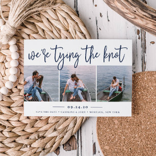 Nautical Knot   Foto Collage Save the Date Card