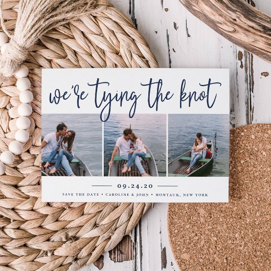 Nautical Knot | Foto Collage Save the Date Card