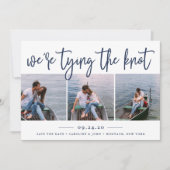 Nautical Knot | Foto Collage Save the Date Card (Voorkant)