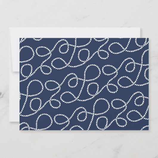Nautical Knot | Foto Collage Save the Date Card (Achterkant)