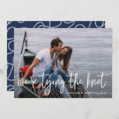 Nautical Knot | Foto Save the Date Kaart (Voorkant / Achterkant)