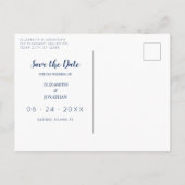 Nautical Knot Heart Photo Weddenschap Save the Dat Aankondigingskaart (Achterkant)