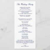 Nautical Knot Navy Stripes Trouwprogramma Programmakaart (Achterkant)