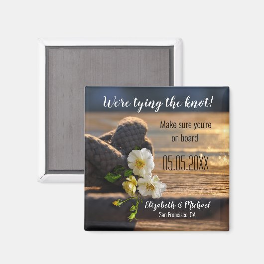 Nautical Knot Sailors Save the Date Magnet (Voorkant / Achterkant)