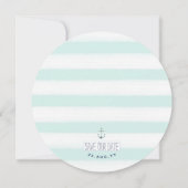 Nautical Knot Zee Foam Waterverf Save the Date Kaart (Achterkant)