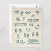 Nautical Knots and Splicks Chart Briefkaart (Voorkant / Achterkant)