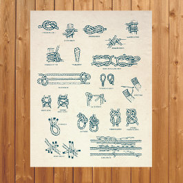 Nautical Knots and Splicks Chart Poster