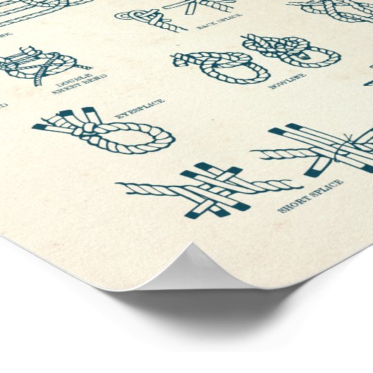 Nautical Knots and Splicks Chart Poster (Hoek)