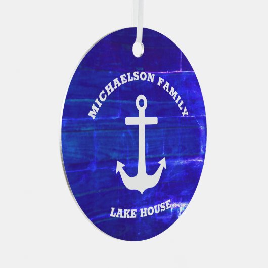 Nautical Lake House Metalen Ornament (Voorkant Rechts)