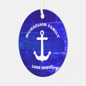 Nautical Lake House Metalen Ornament (Voorkant links)