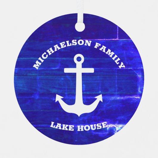 Nautical Lake House Metalen Ornament (Voorkant)