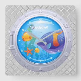 Nautical Large Clock Vierkante Klok