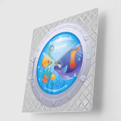 Nautical Large Clock Vierkante Klok (Hoek)