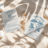 Nautical Last Toast vrijgezellenweekend Kaart