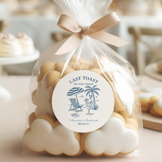 Nautical Last Toast vrijgezellenweekend Ronde Sticker