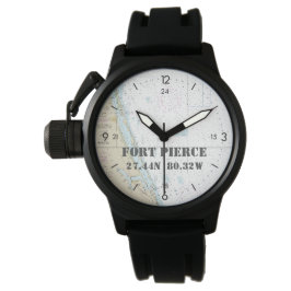 Nautical Latitude Longitude Boater Fort Pierce FL Horloge