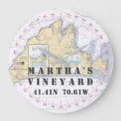 Nautical Latitude Longitude Martha's wijnwerf Grote Klok (Voorkant)