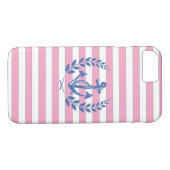 Nautical, Laurel Wreath, Anchor iPhone 7 Hoesje (Achterkant (Horizontaal))