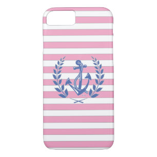 Nautical, Laurel Wreath, Anchor iPhone 7 Hoesje