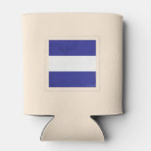 Nautical Letter "J" Signaalvlag Blikjeskoeler (Achterkant)