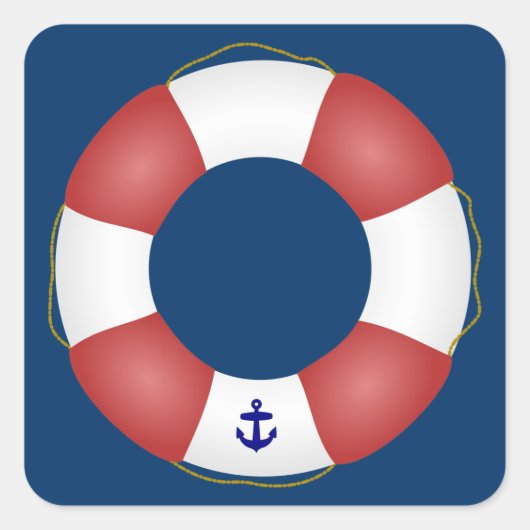 Nautical Life-conserveraar Vierkante Sticker (Voorkant)