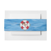 Nautical Life Preserver w / Pic Waterverf Wedding Uitnodigingen Wikkel (Voorkant Voorbeeld)