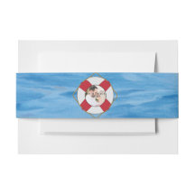 Nautical Life Preserver w / Pic Waterverf Wedding