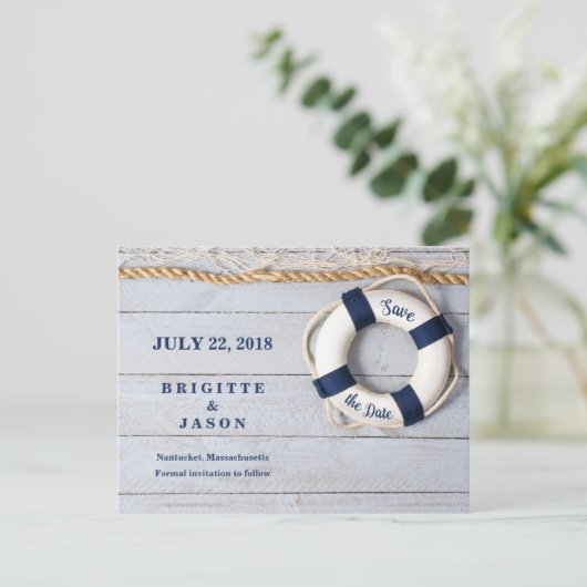 Nautical Life Saver Datum de Datum Kaart (Staand voorkant)