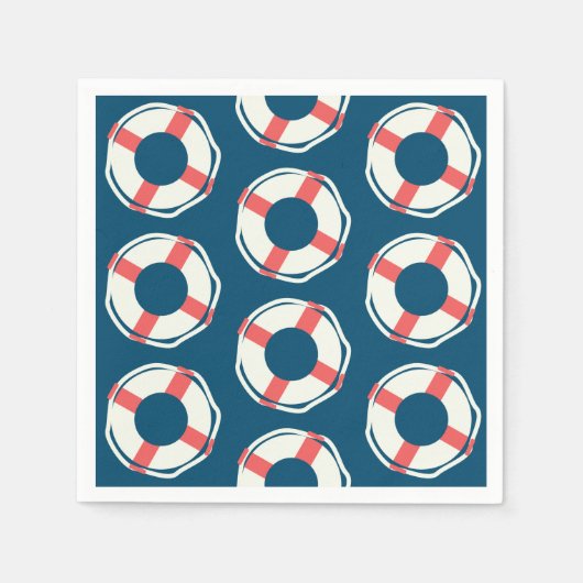 Nautical Lifesaver Baby shower Boy Ocean Birthday Servet (Voorkant)