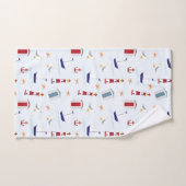 Nautical Light House Sail Boat Pattern Bad Handdoek (Handdoek)