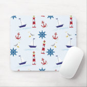 Nautical Lighthouse Achtergrond Muismat (Met muis)