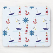 Nautical Lighthouse Achtergrond Muismat (Voorkant)