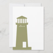 Nautical Lighthouse Anchor Sage Wedding Uitnodigin Kaart (Achterkant)