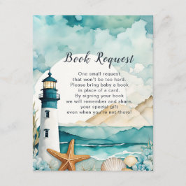 Nautical Lighthouse Baby shower Boek aanvragen Informatiekaartje