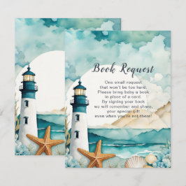 Nautical Lighthouse Baby shower Boek aanvragen Informatiekaartje