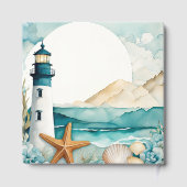 Nautical Lighthouse Baby Shower  Gastenboek (Achterkant)