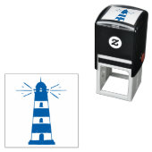 Nautical Lighthouse Beach Wedding Stationery Zelfinktende Stempel (In situ)
