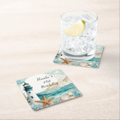 Nautical Lighthouse Birthday Kartonnen Onderzetters (Insitu)