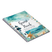 Nautical Lighthouse Birthday Party Guest Book Notitieboek (Rechterzijde)