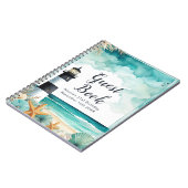 Nautical Lighthouse Birthday Party Guest Book Notitieboek (Linkerzijde)
