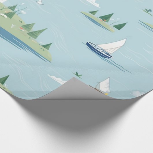 Nautical Lighthouse Cadeaupapier (Hoek)