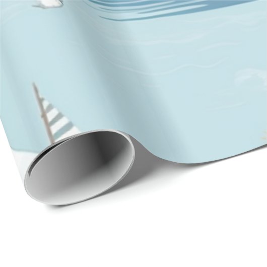 Nautical Lighthouse Cadeaupapier (Rol Hoek)